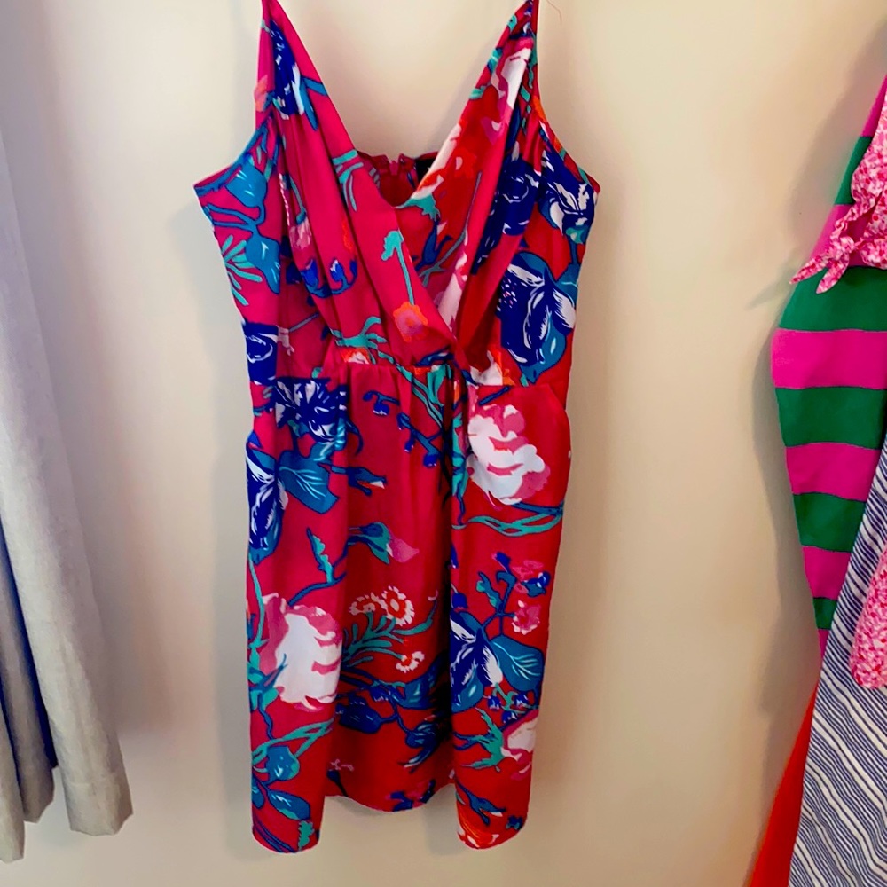 Yumi Kim Pink Floral Dress L with pockets